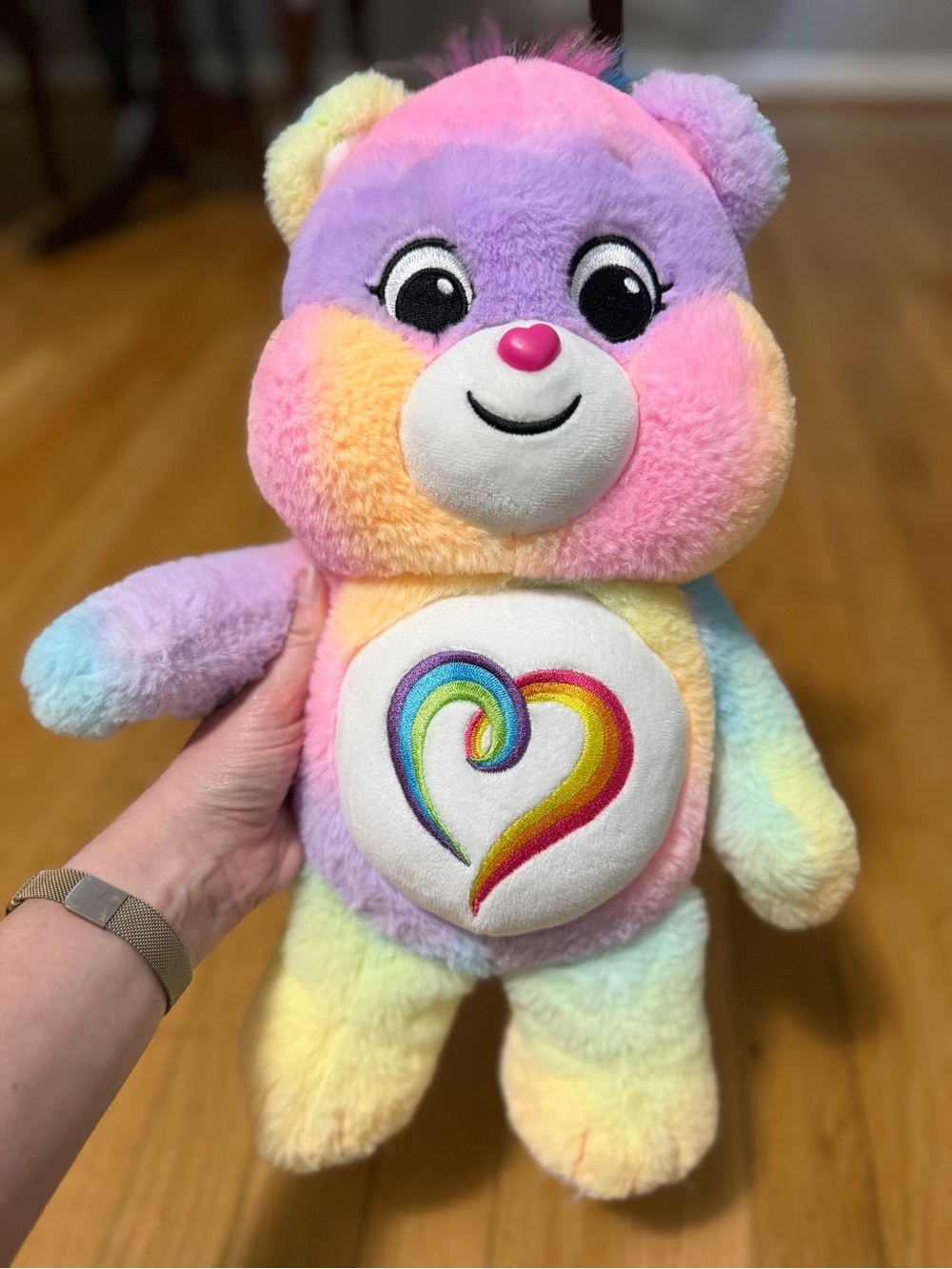 Care Bears Togetherness Bear Multicolor Pastel Plush 12” Stuffed Animal Rainbow